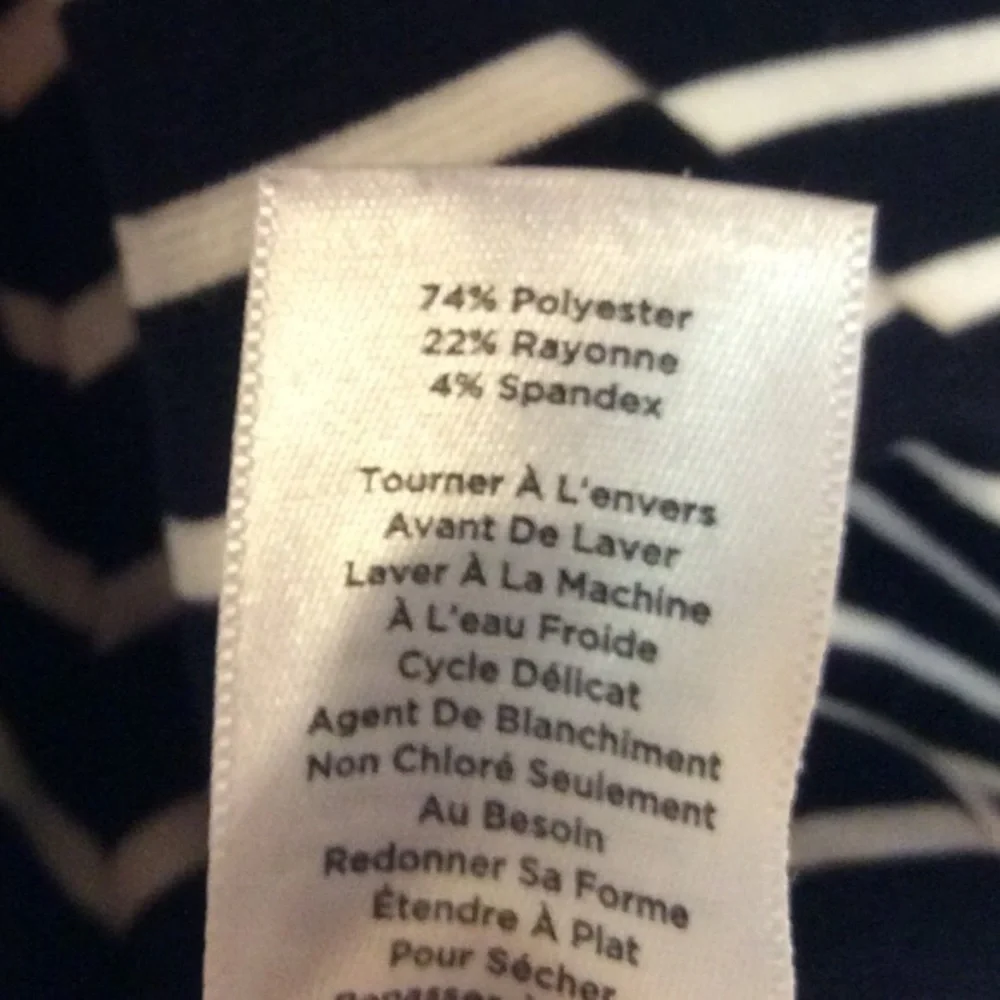 TALBOTS NAVY AND WHITE STRIPED DRESS - Picture 4 of 4